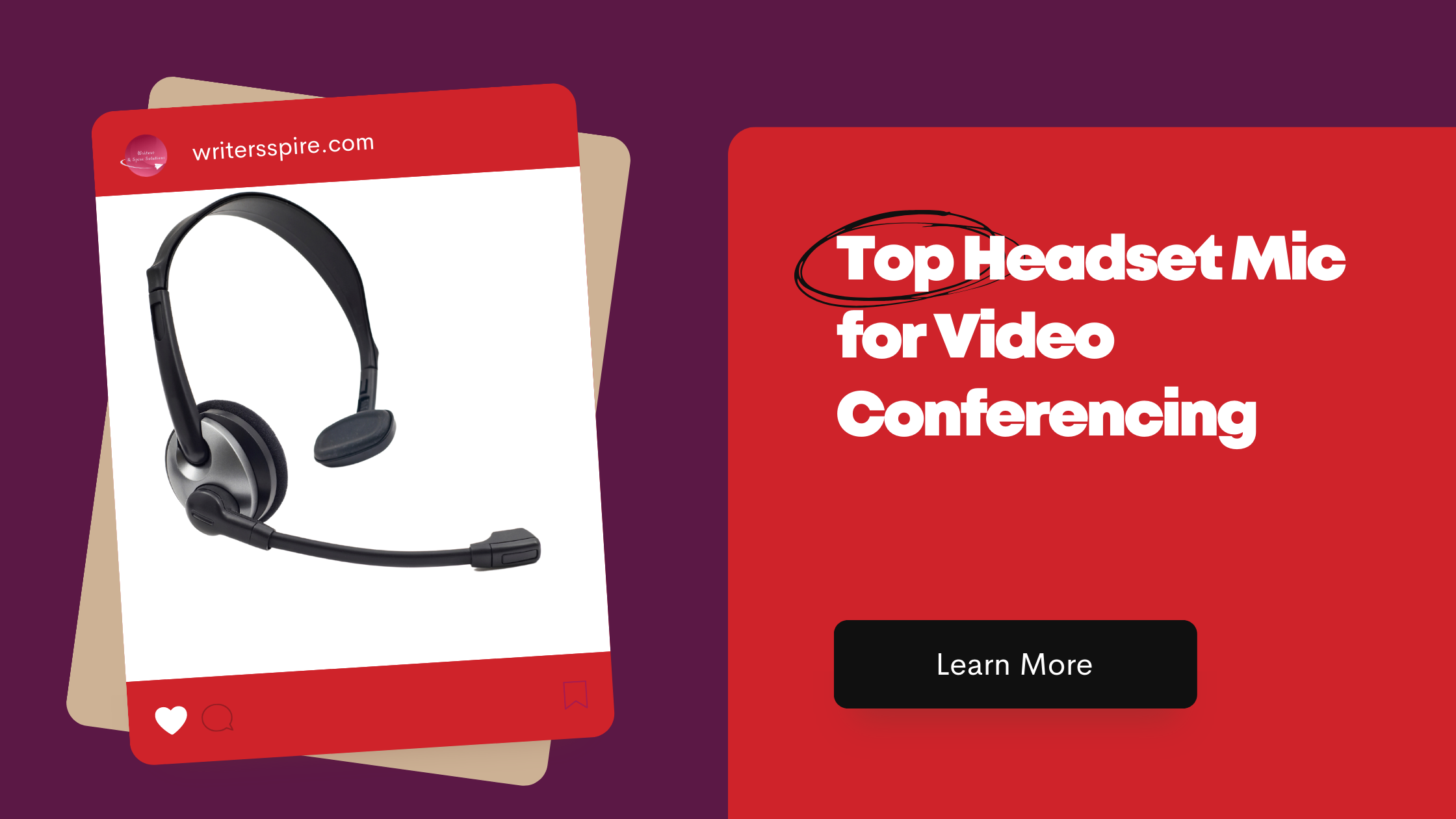 Top Headset Mic for Video Conferencing